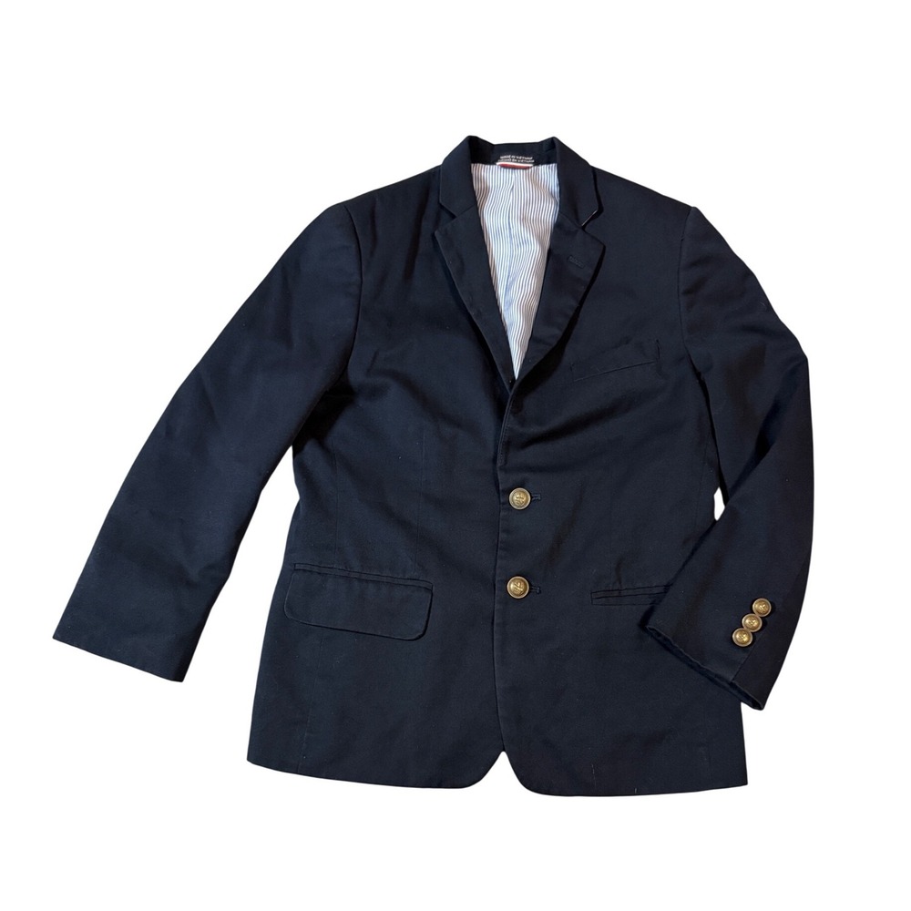 TOMMY‎ Hilfiger Size 10 Navy Blue Formal Blazer Jacket Kid Wedding Church Photos